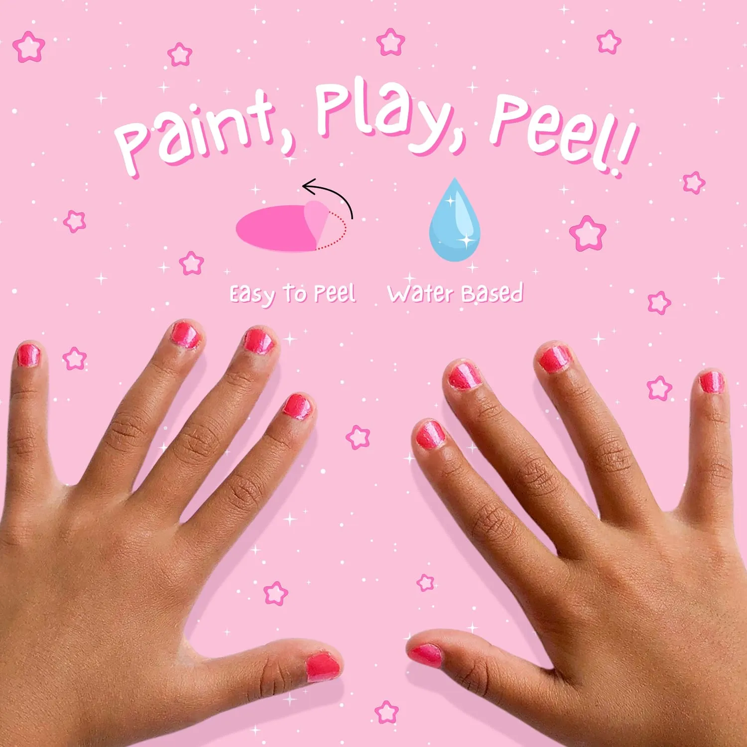 Miss Nella Tickle Me Pink smalto rosa shimmer peel off
