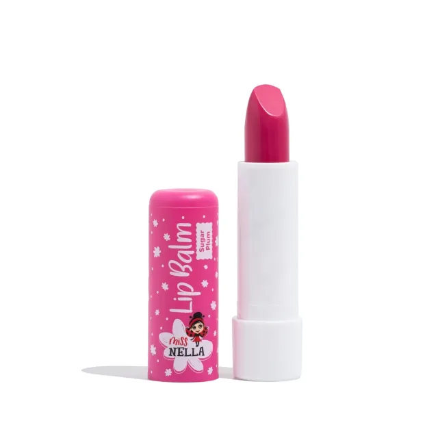 Miss Nella Sugar Plum balsamo labbra rosa 14g colorato