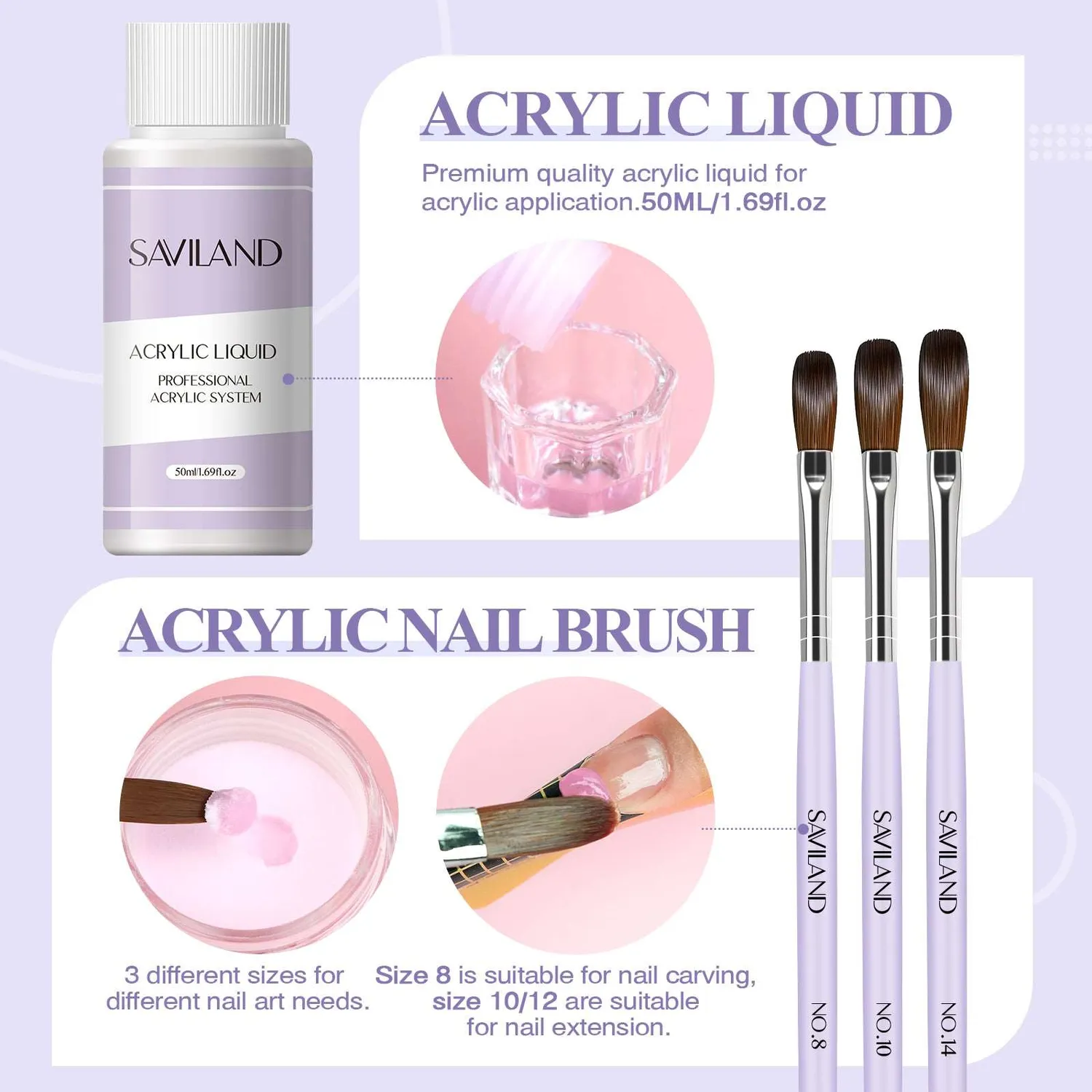 Saviland Acrylic Kit ricostruzione principiante