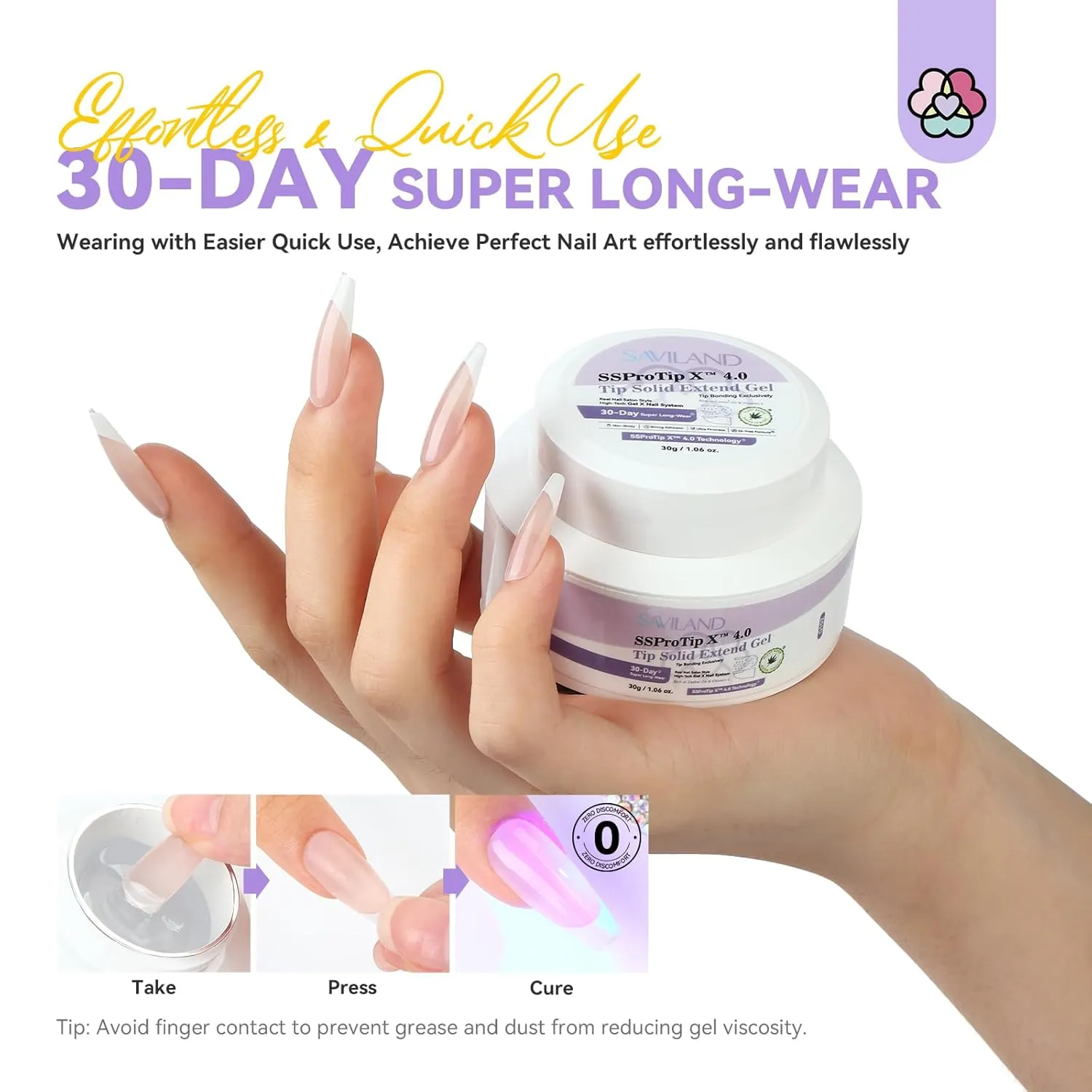 Saviland SSProTip X 4.0 colla gel unghie 30g solida