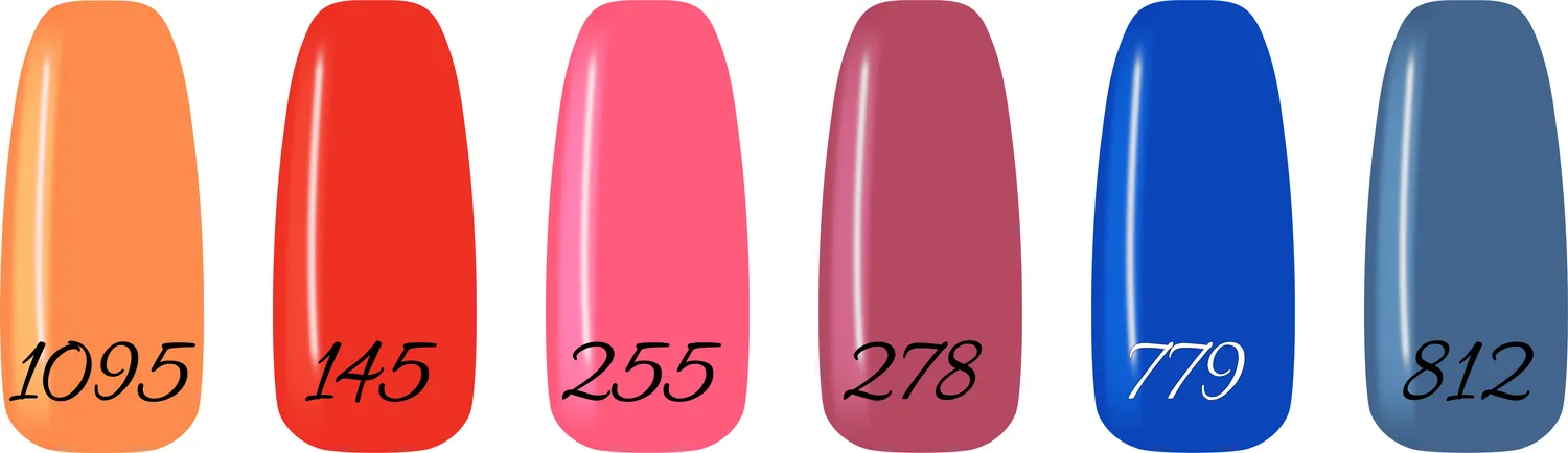 New Nails System Tropical Sunset Set 6 Smalti Semipermanenti Hema Free