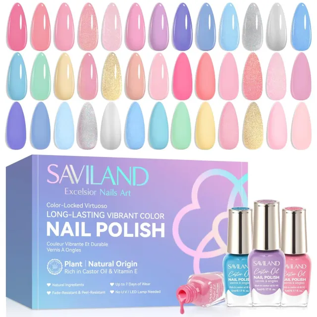 Saviland Set 20 Smalti Unghie Pastel 5 ml coprente