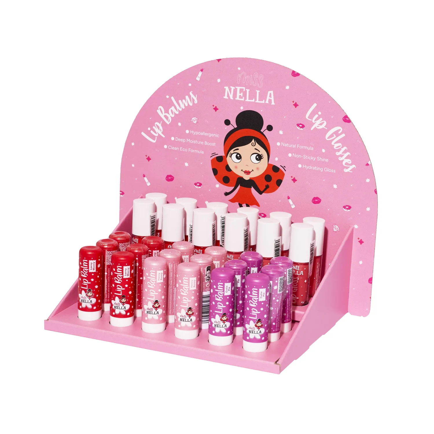 Miss Nella Lip Collection espositore balsami labbra e gloss