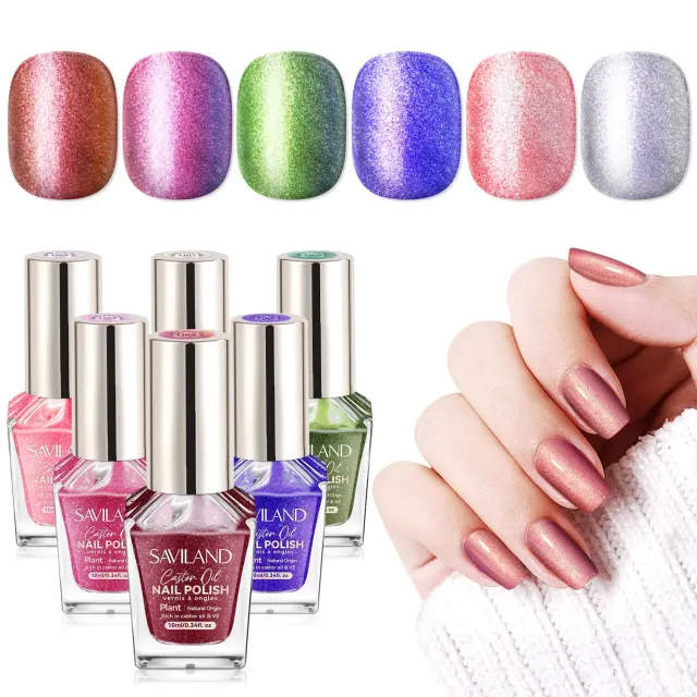 Saviland Set Smalto Camaleonte 6 Colori Aurora Asciugatura Rapida