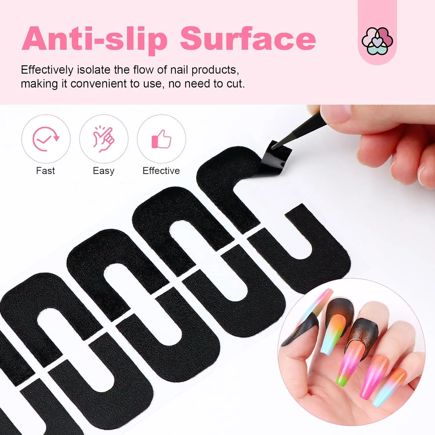 Saviland Nail Polish Protector protettori unghie 100 pezzi anti-UV