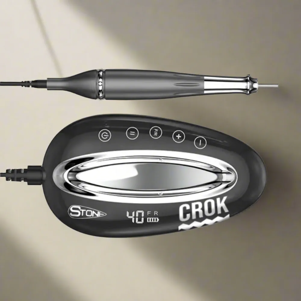 New Nails System Crok Stone Fresa Unghie Cordless Black Gold
