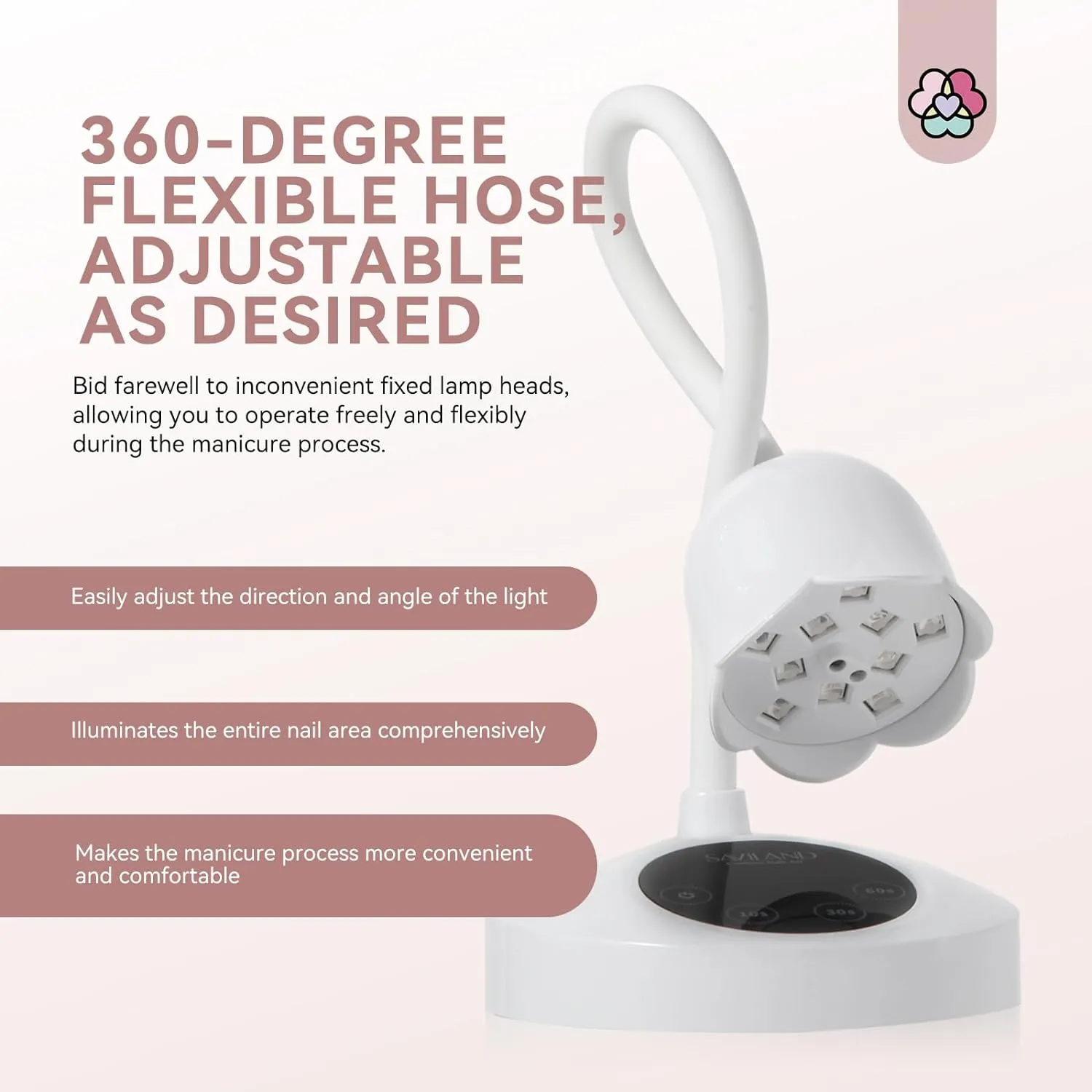 Saviland Lampada UV LED Unghie 30W Ricaricabile Cordless