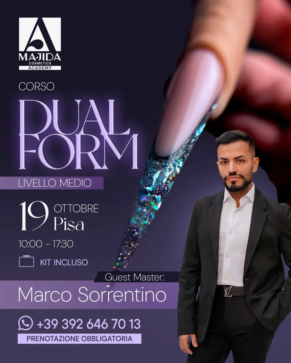 Majida Cosmetics corso Dual Form Sorrentino accessori