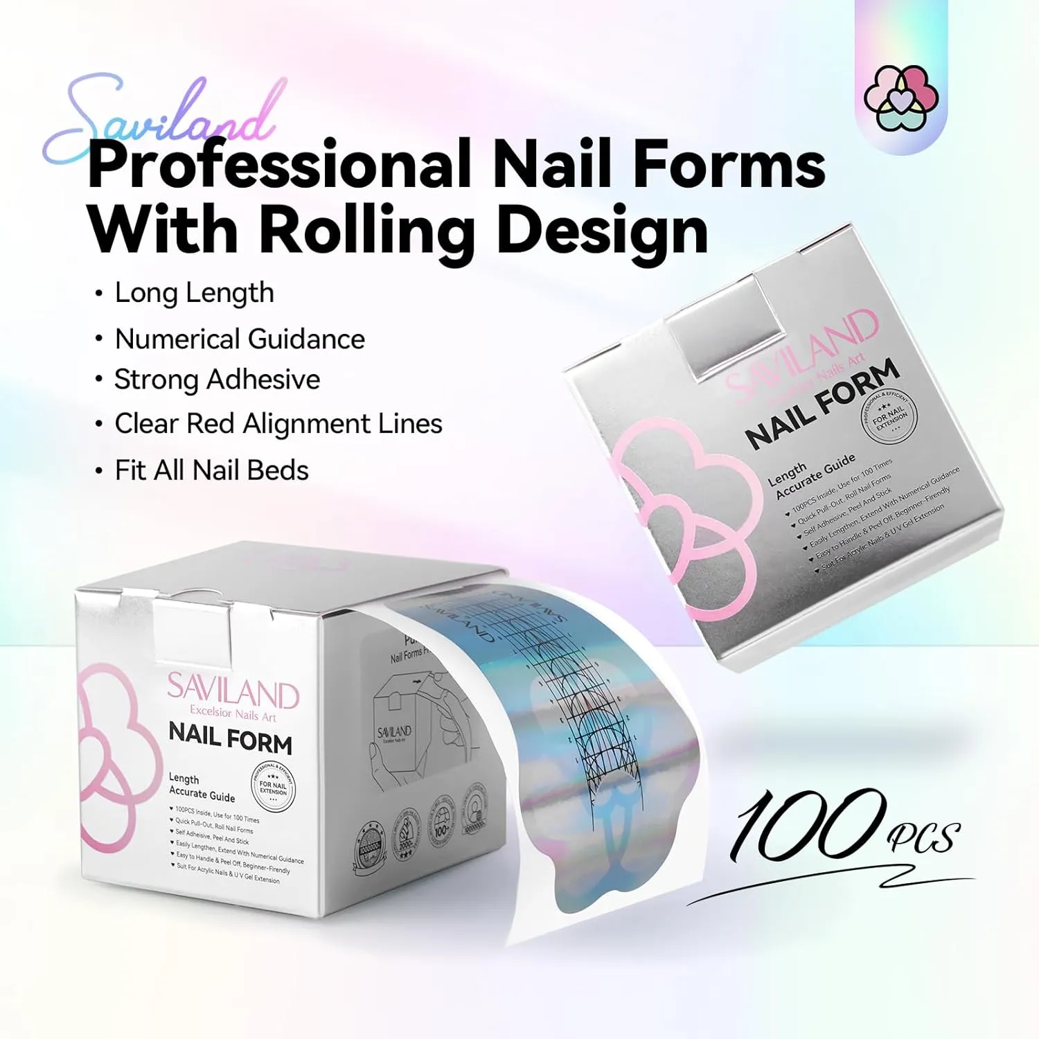 Saviland Extra Long Nail Forms cartine unghie extra lunghe