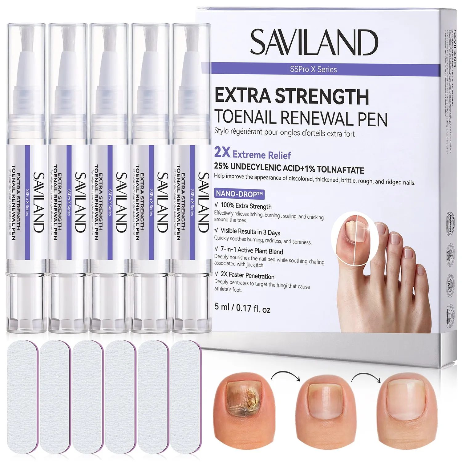 Saviland Extra-Strength penna unghie antimicotico riparatore
