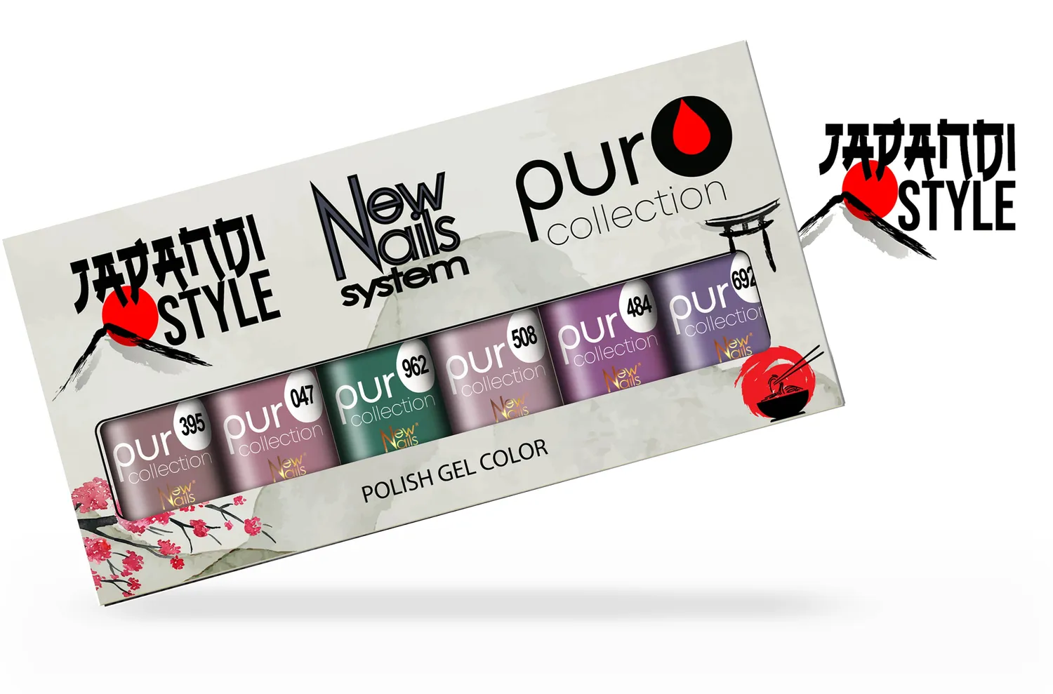 New Nails System Japandi Style Set 6 smalti semipermanenti UV/LED neutri