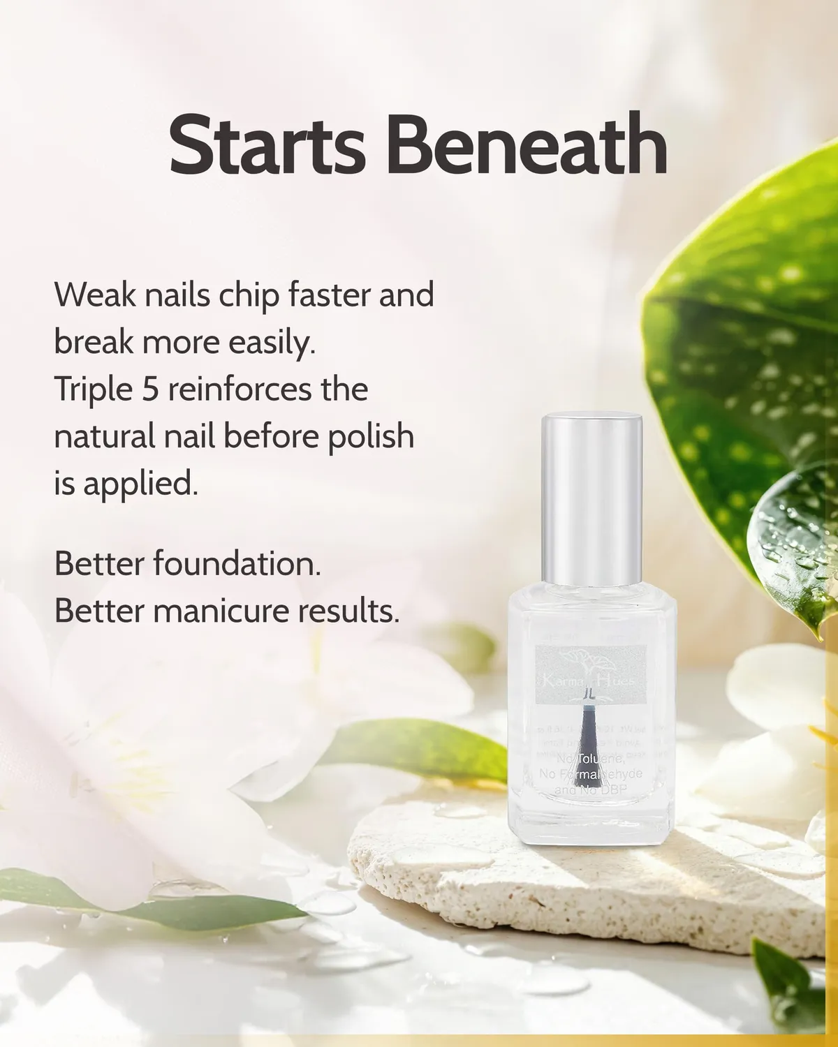 Karma Organic Triple 5 base coat unghie levigante