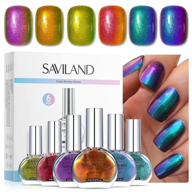 Saviland Chameleon Chrome set smalti 6 colori cangianti