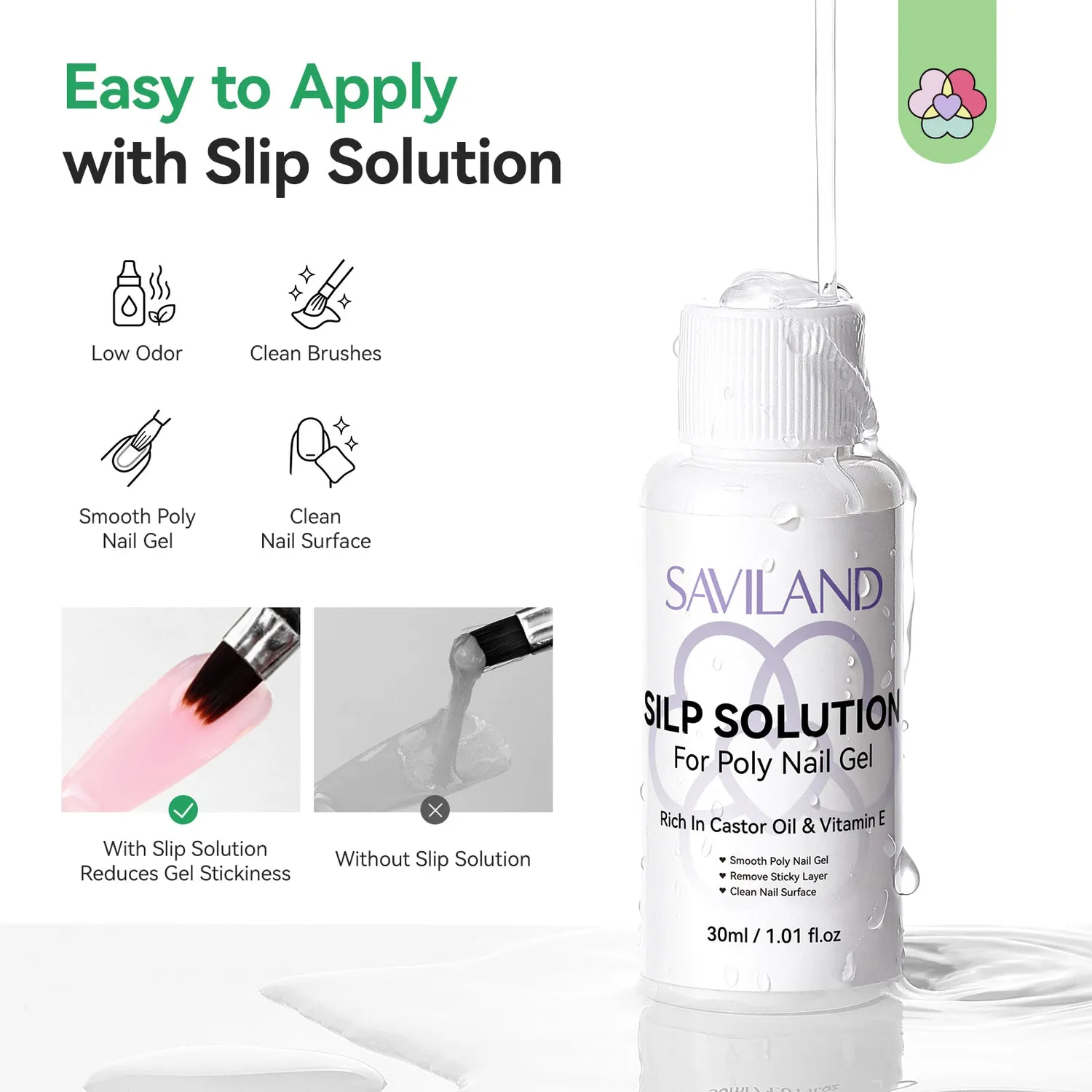 Saviland Cat Eye kit polygel 4 colori verdi