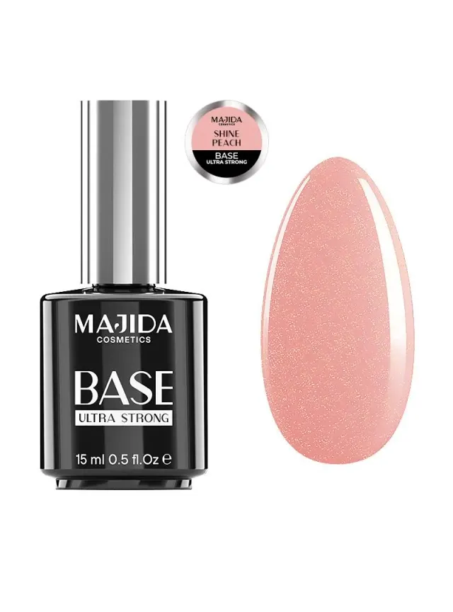 Majida Cosmetics Base Ultra Strong Shine Peach base 15 ml HEMA Free
