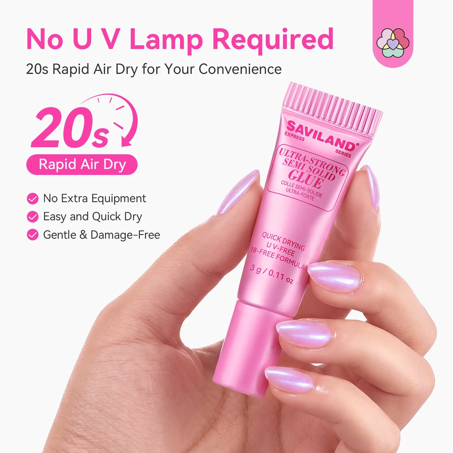 Saviland Colla Unghie Semisolida No Lampada 6x3 g