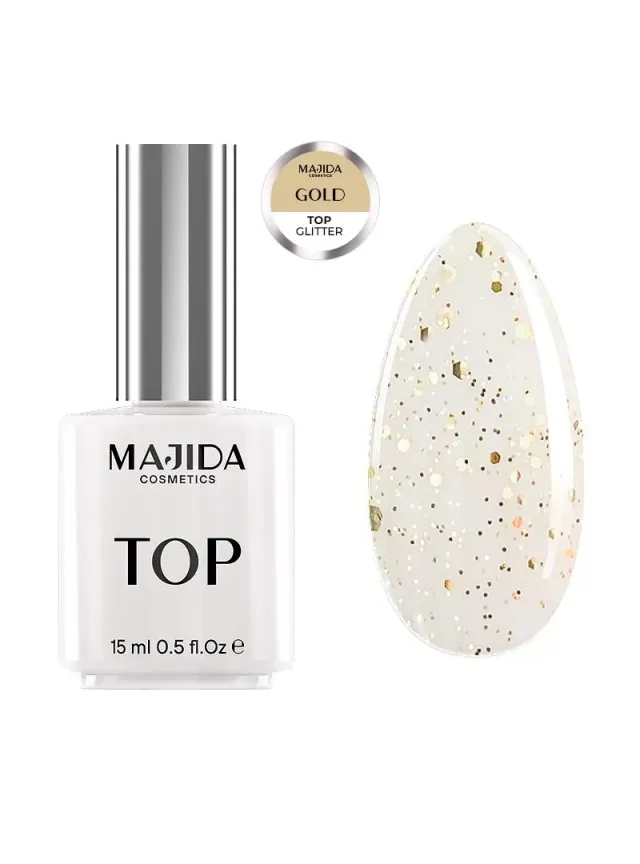 Majida Cosmetics Top Glitter Gold senza dispersione