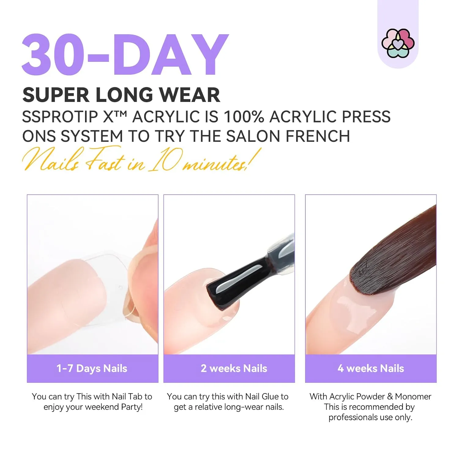Saviland SSProTip X kit press on unghie acriliche french