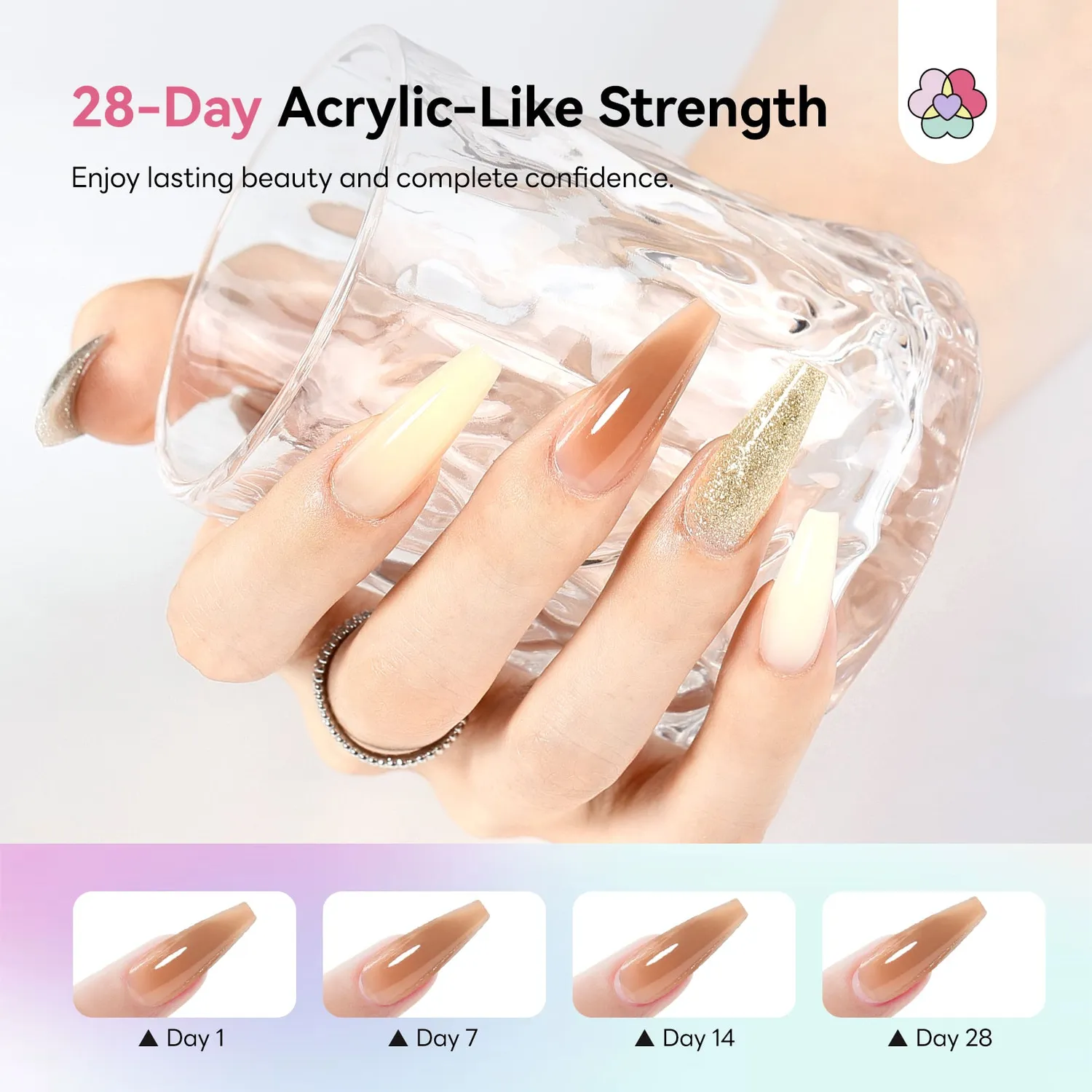 Saviland polygel unghie kit 15 colori cat eye marroni