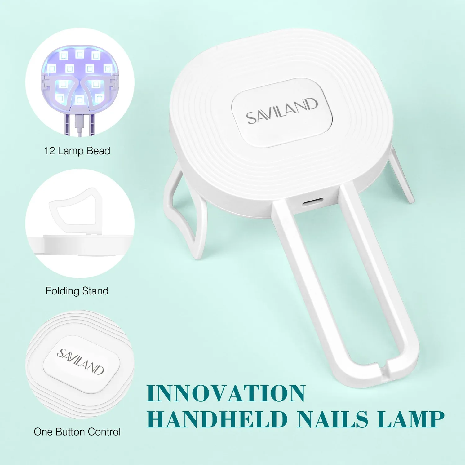 Saviland Kit Unghie Gel con Lampada 500 Tip Stiletto