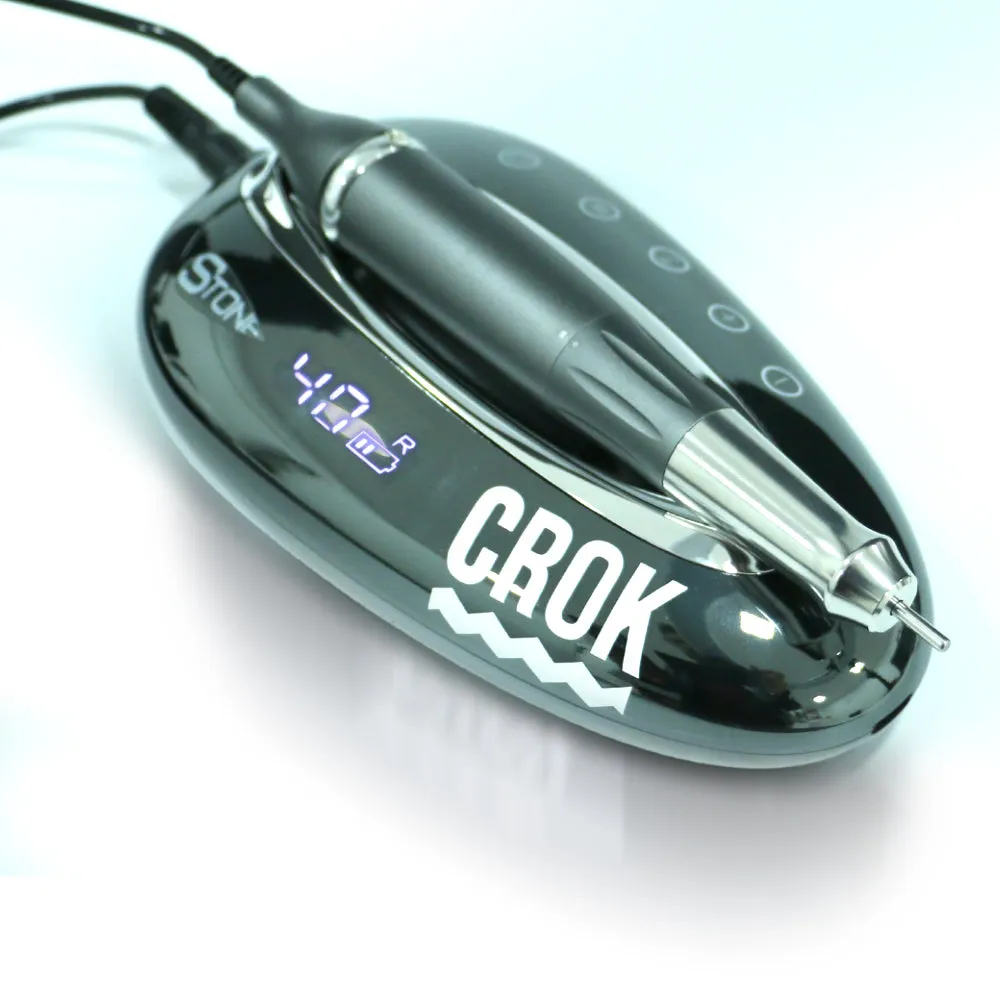 New Nails System Crok Stone Fresa Unghie Cordless Black Gold