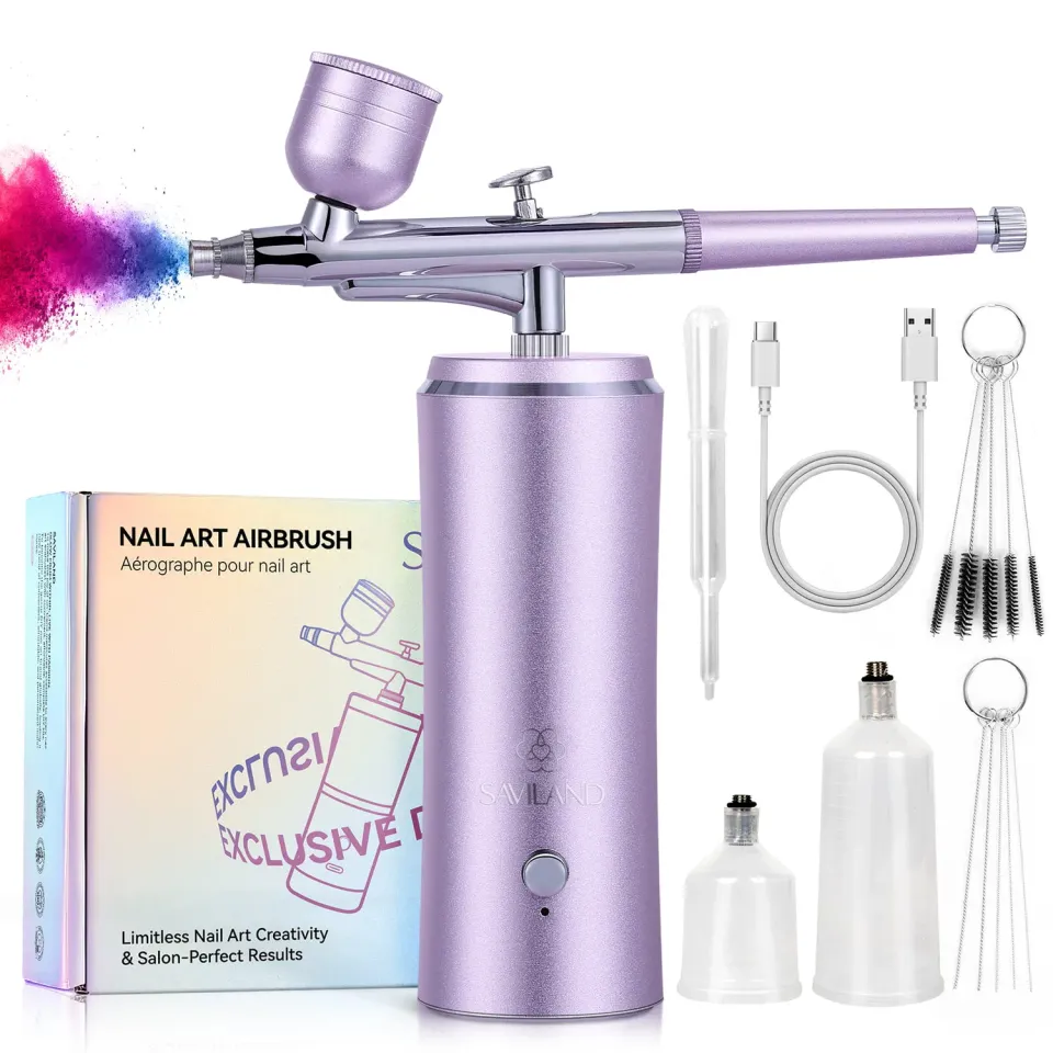 Saviland Instant Kit aerografo unghie 0,3 mm 3 PSI
