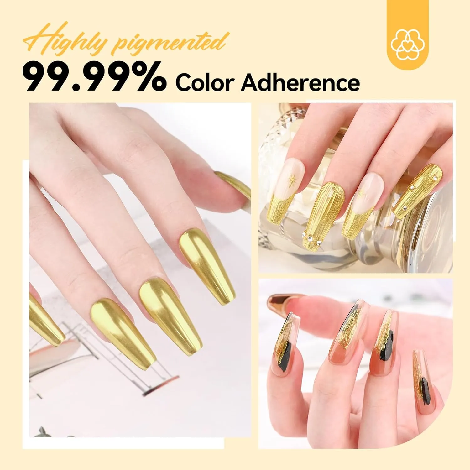 Saviland Polvere Chrome Oro 1g Effetto Specchio Lunga Tenuta
