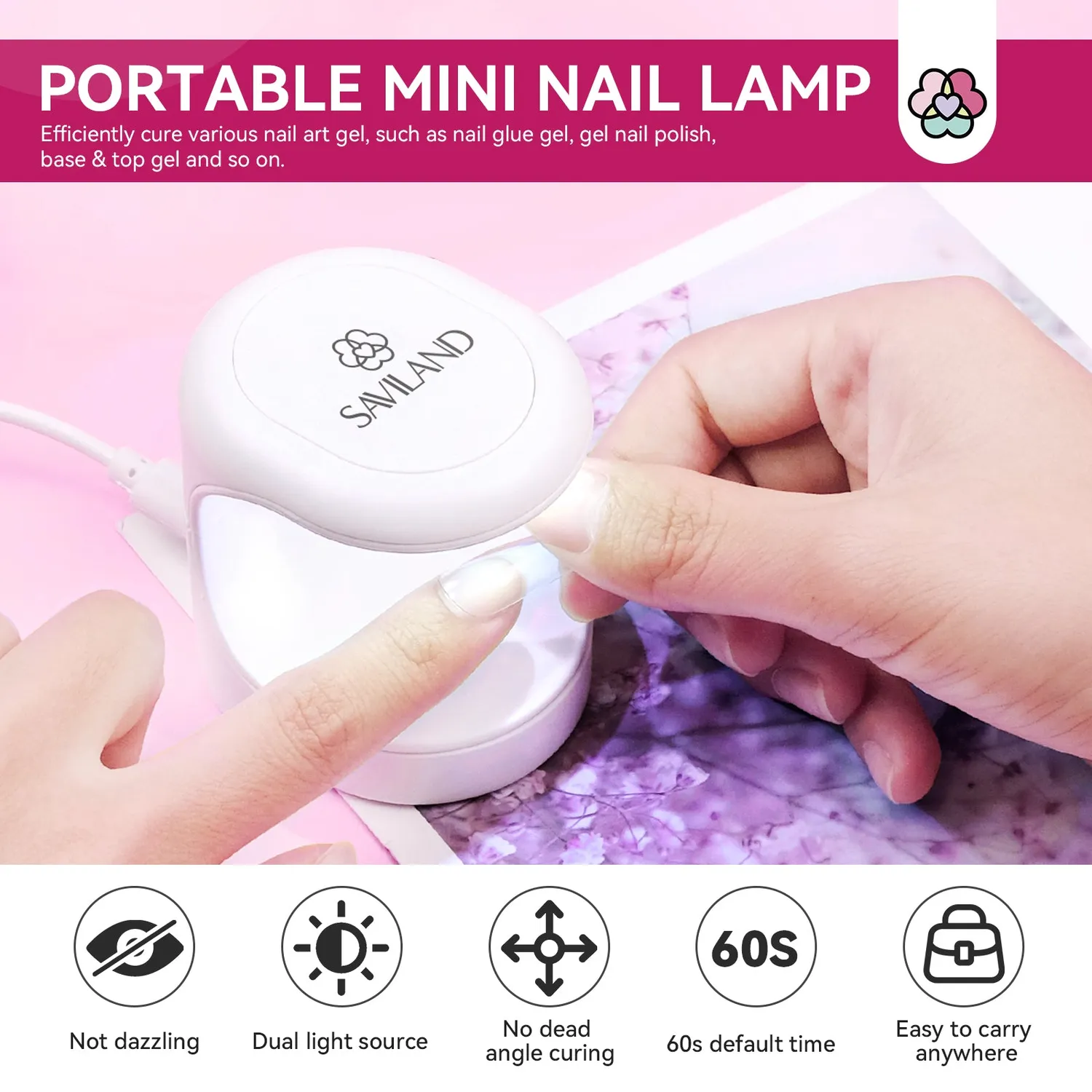 Saviland Builder Gel kit ricostruzione rosa con fresa completo