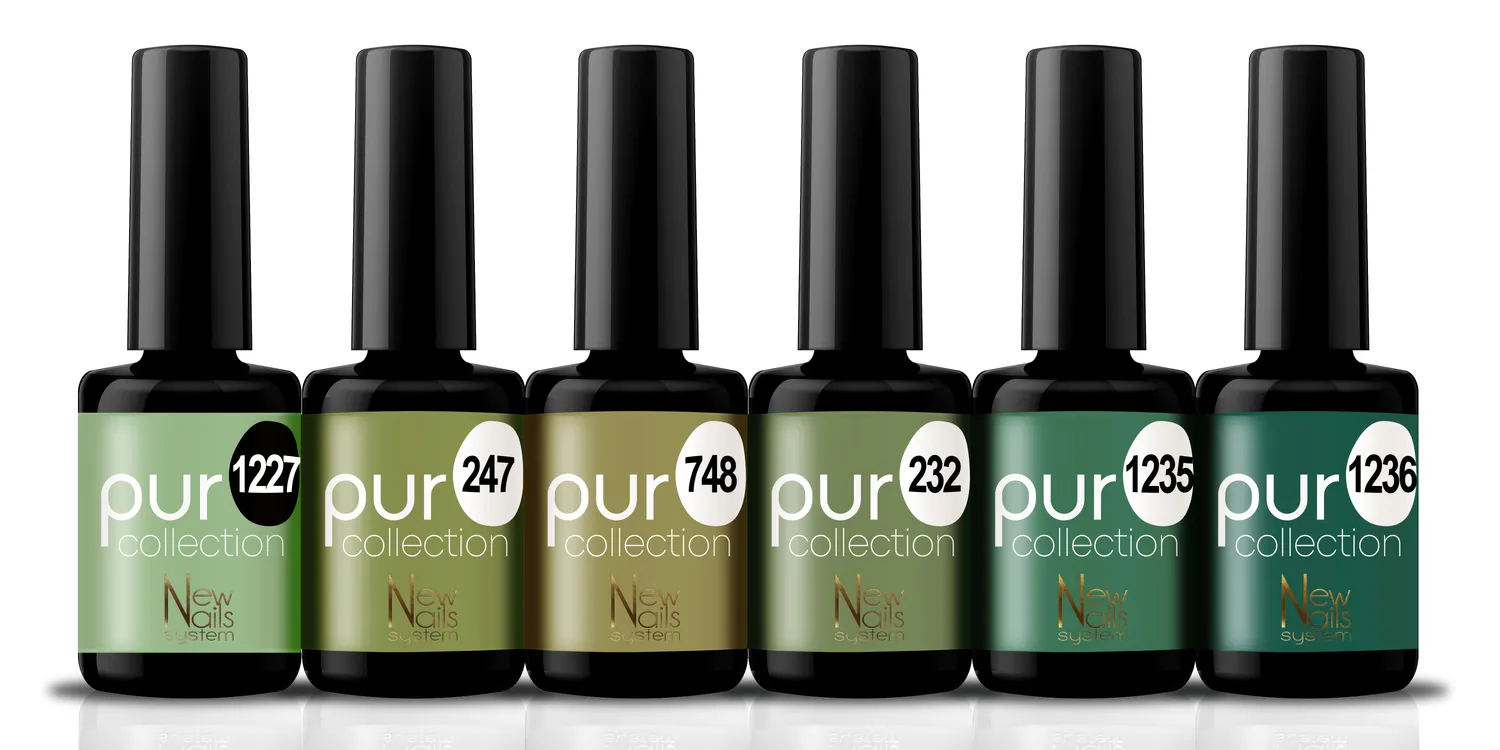 New Nails System Green Life set 6 smalti semipermanenti verdi