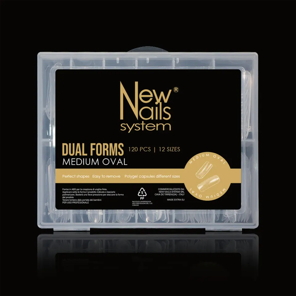 New Nails System Dual Form Medium Oval 120 pz per Acrygel