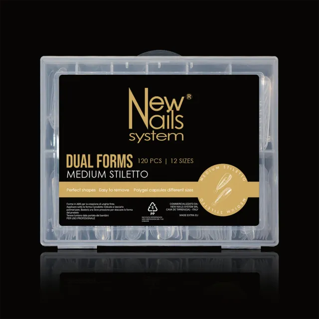 New Nails System Dual Form Medium Stiletto 120 pz allungamento