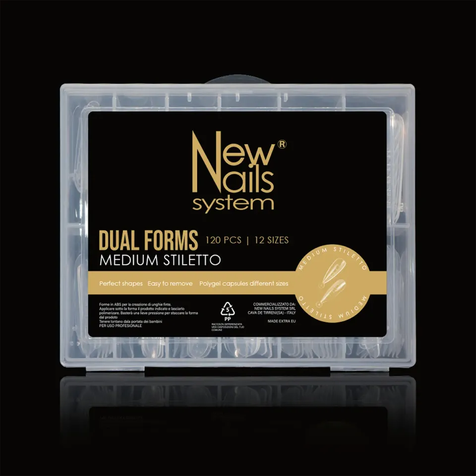 New Nails System Dual Form Medium Stiletto 120 pz allungamento