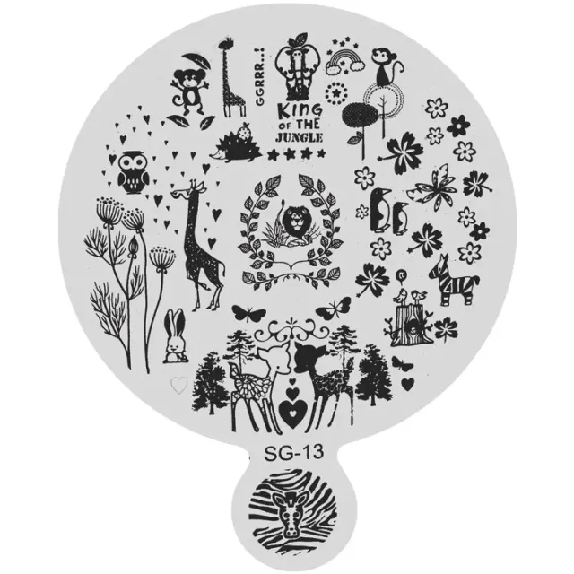 New Nails System Stamping Plate 13 piastra nail art incisa