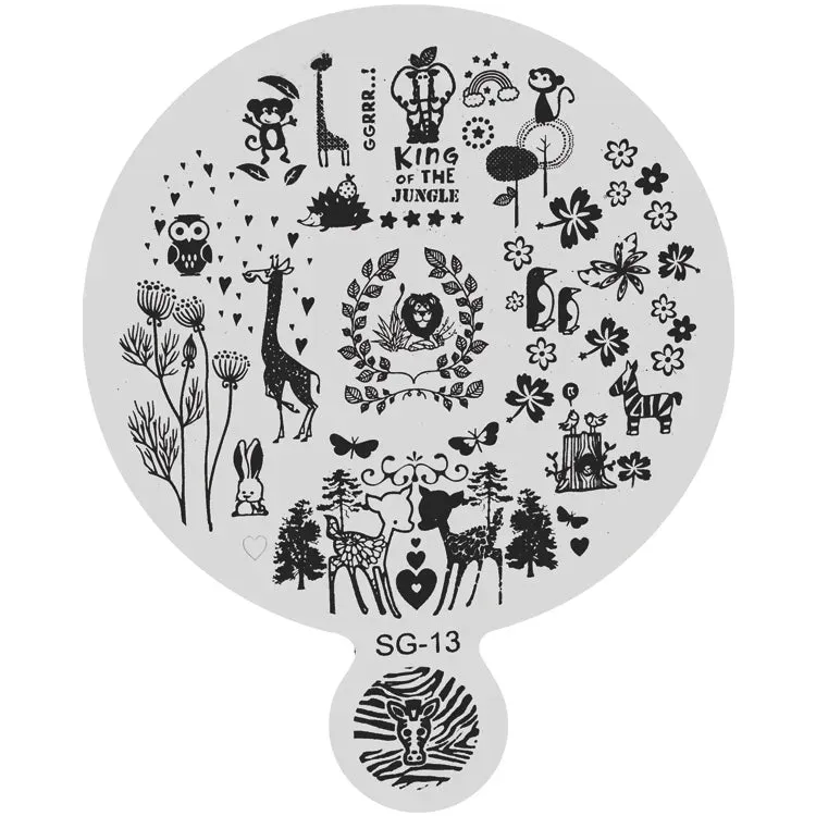 New Nails System Stamping Plate 13 piastra nail art incisa