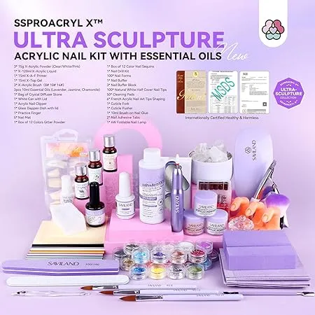 Saviland SSProAcryl X kit unghie acriliche con fresa 4oz