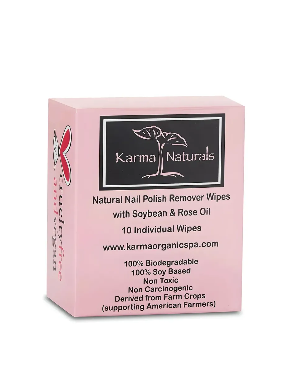 Karma Organic Rose salviette rimuovi smalto 10 pz senza acetone