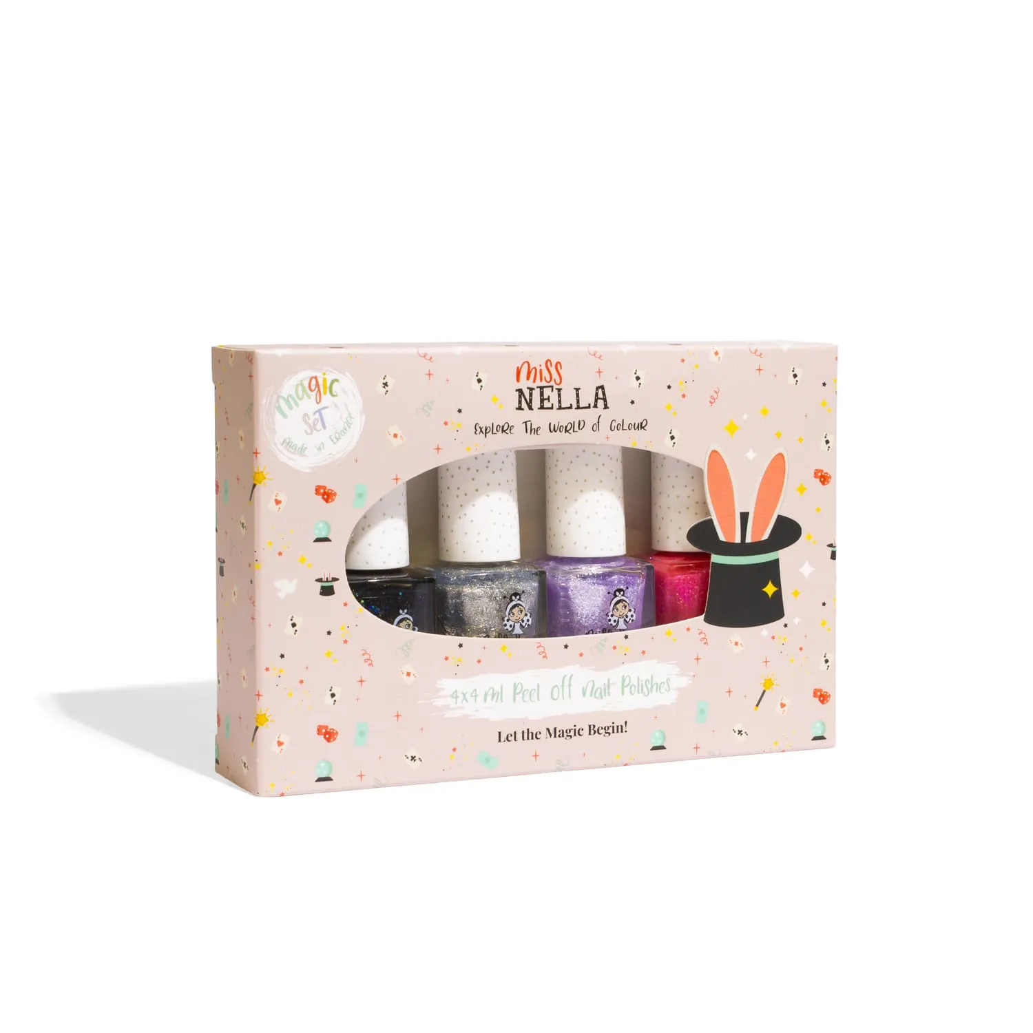 Miss Nella smalto bambini peel-off set 4 pezzi atossico