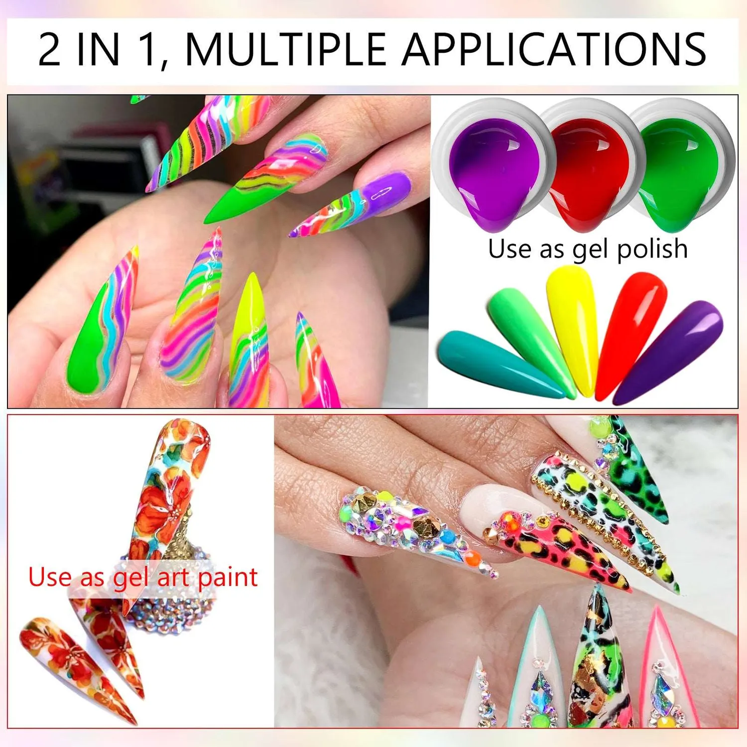 Saviland 36 Colors Gel Paint Kit gel nail art 36x8 ml coprente