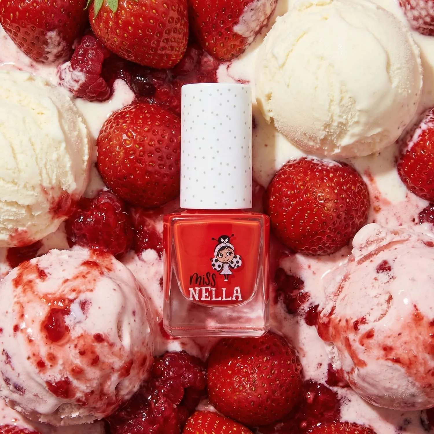 Miss Nella MN07 Strawberry Cream smalto rosso atossico