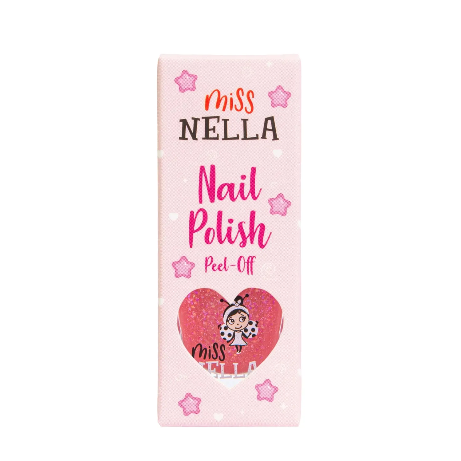 Miss Nella Sugar Hugs smalto rosa glitter peel off