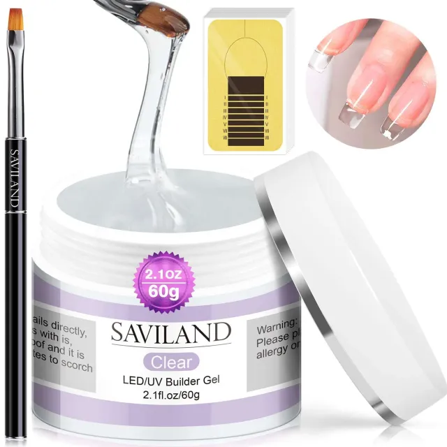 Saviland Builder Gel Trasparente 60 g per Extension Forti