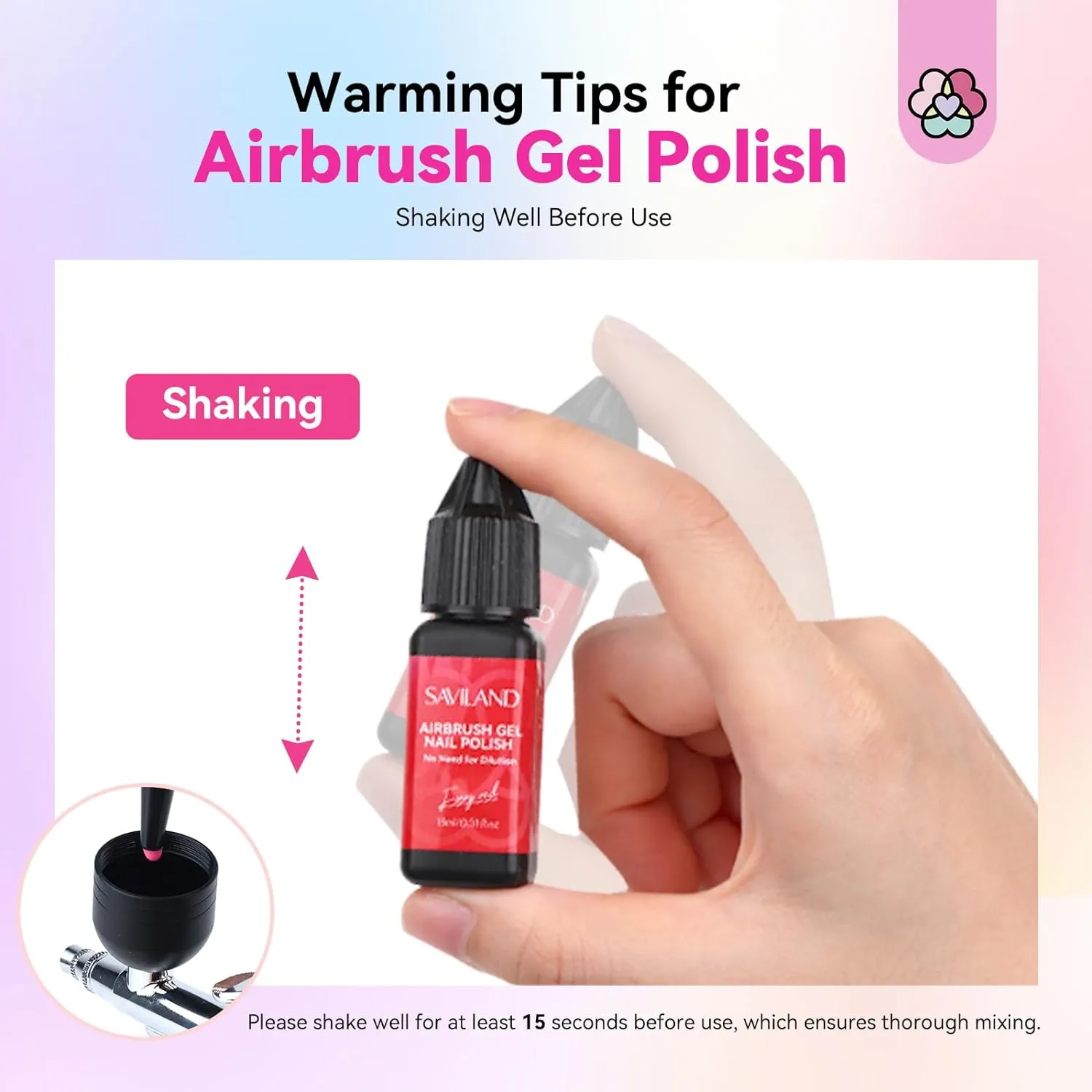 Saviland 24 Colors Airbrush Gel smalto airbrush 24 pezzi sfumato