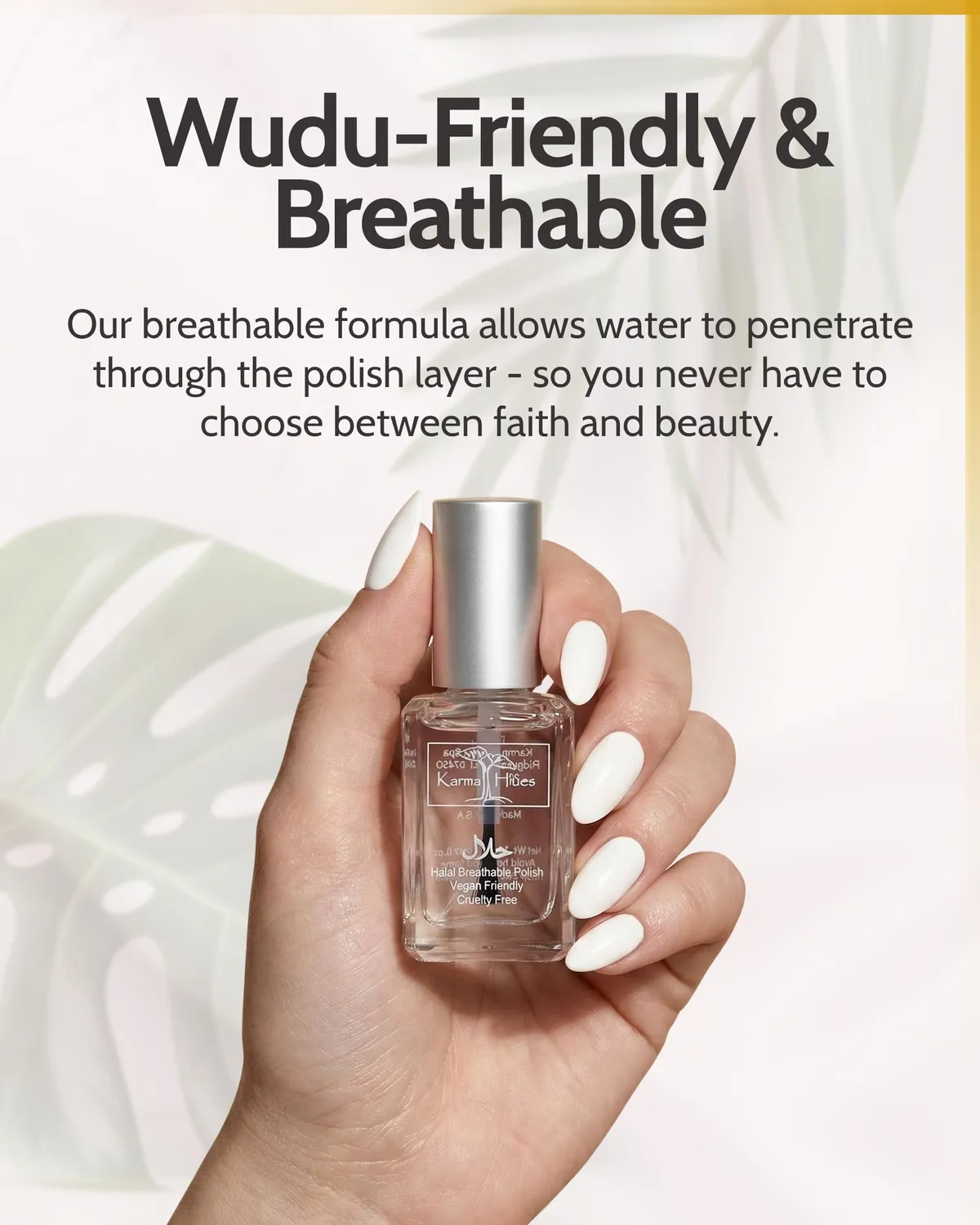 Karma Organic Anastasia smalto top coat traspirante halal