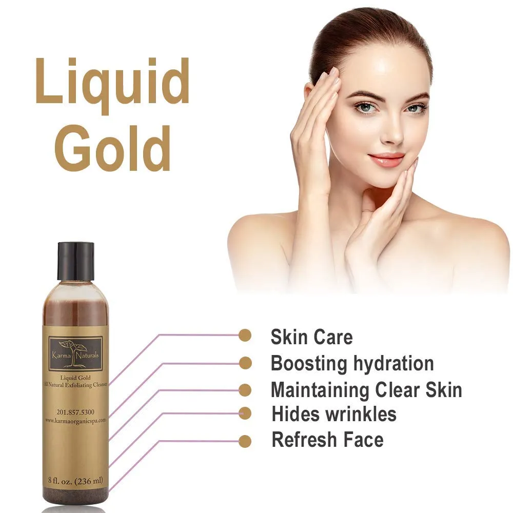 Karma Organic Liquid Gold detergente viso esfoliante 8 oz antiage