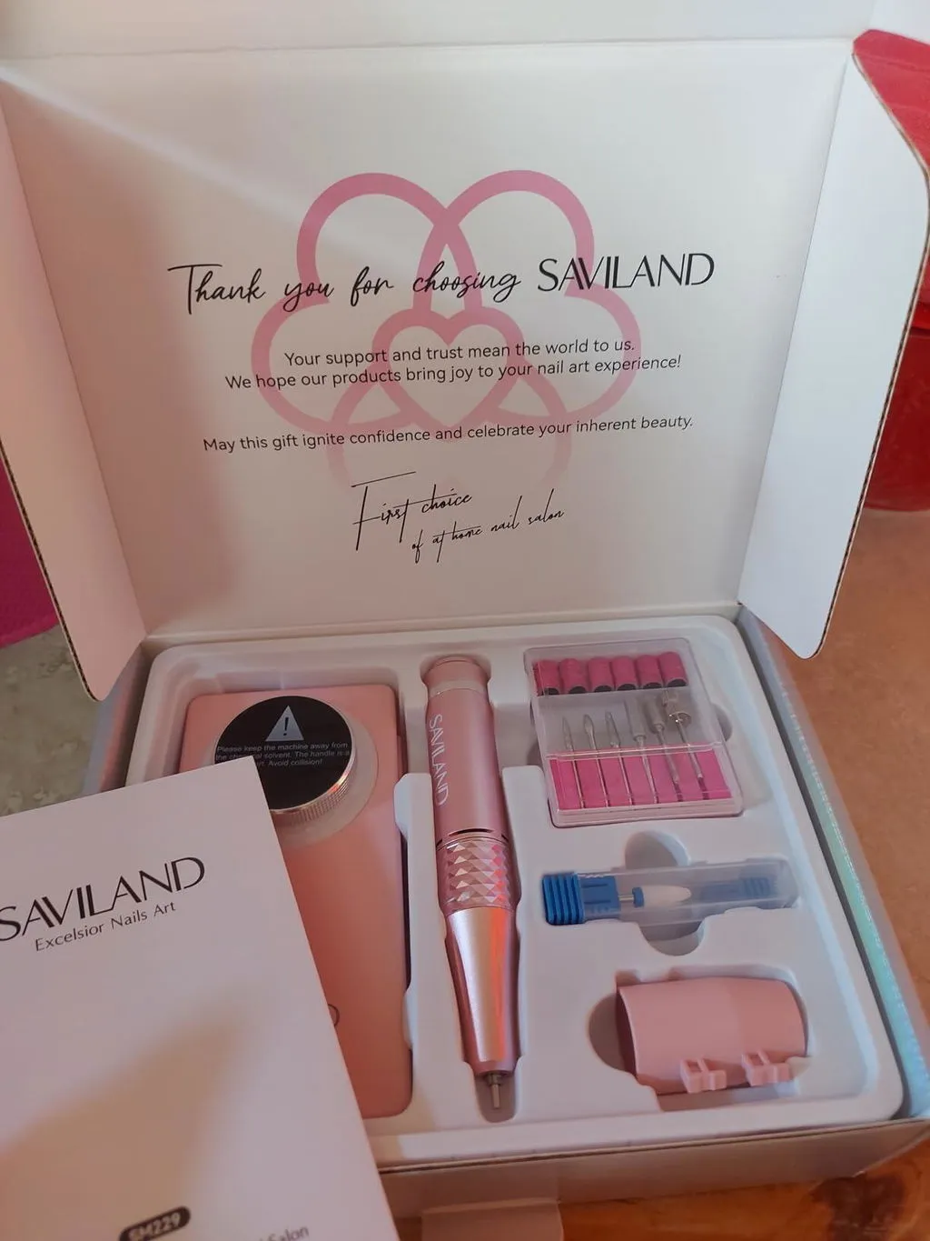 Saviland 50000RPM kit fresa unghie lilla con 70 accessori