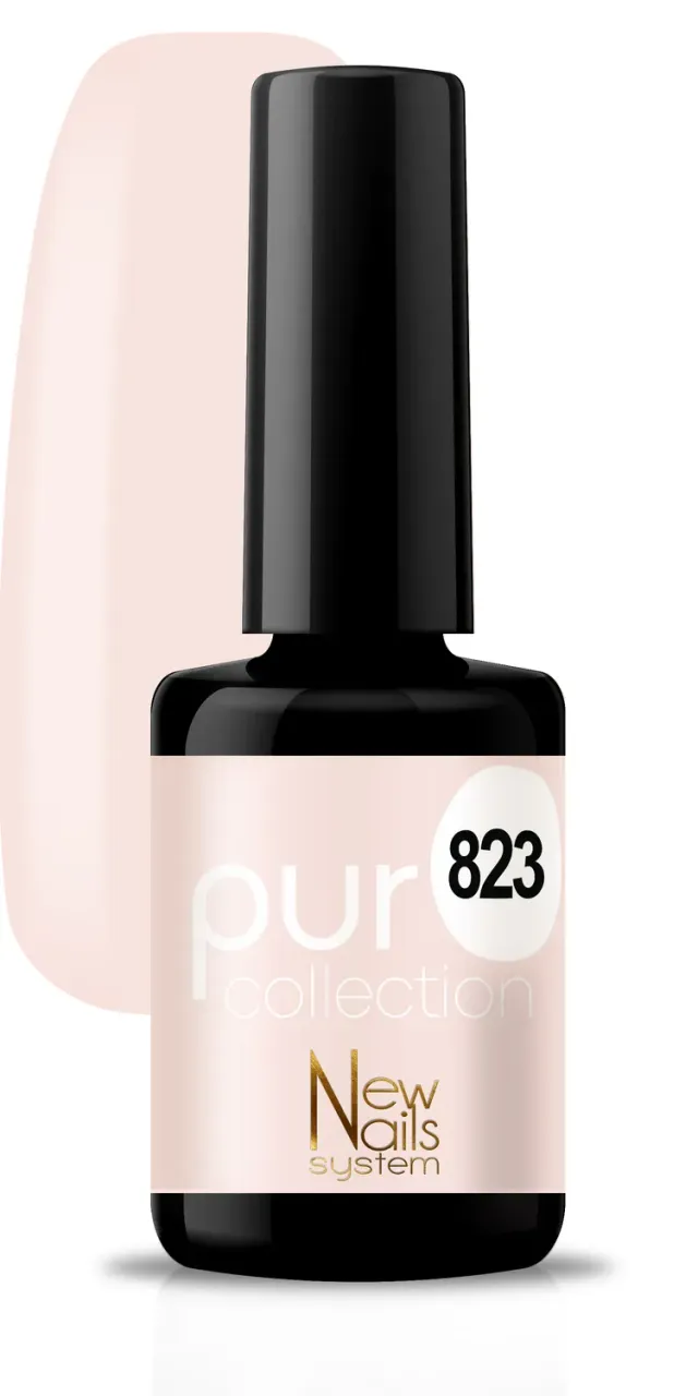 New Nails System Black & White 823 smalto bianco rosato coprente