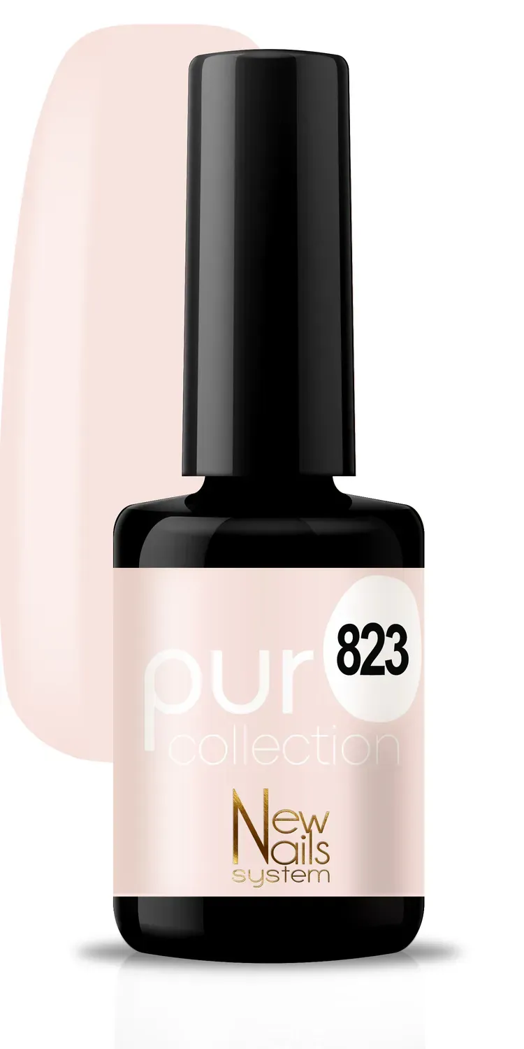 New Nails System Black & White 823 smalto bianco rosato coprente