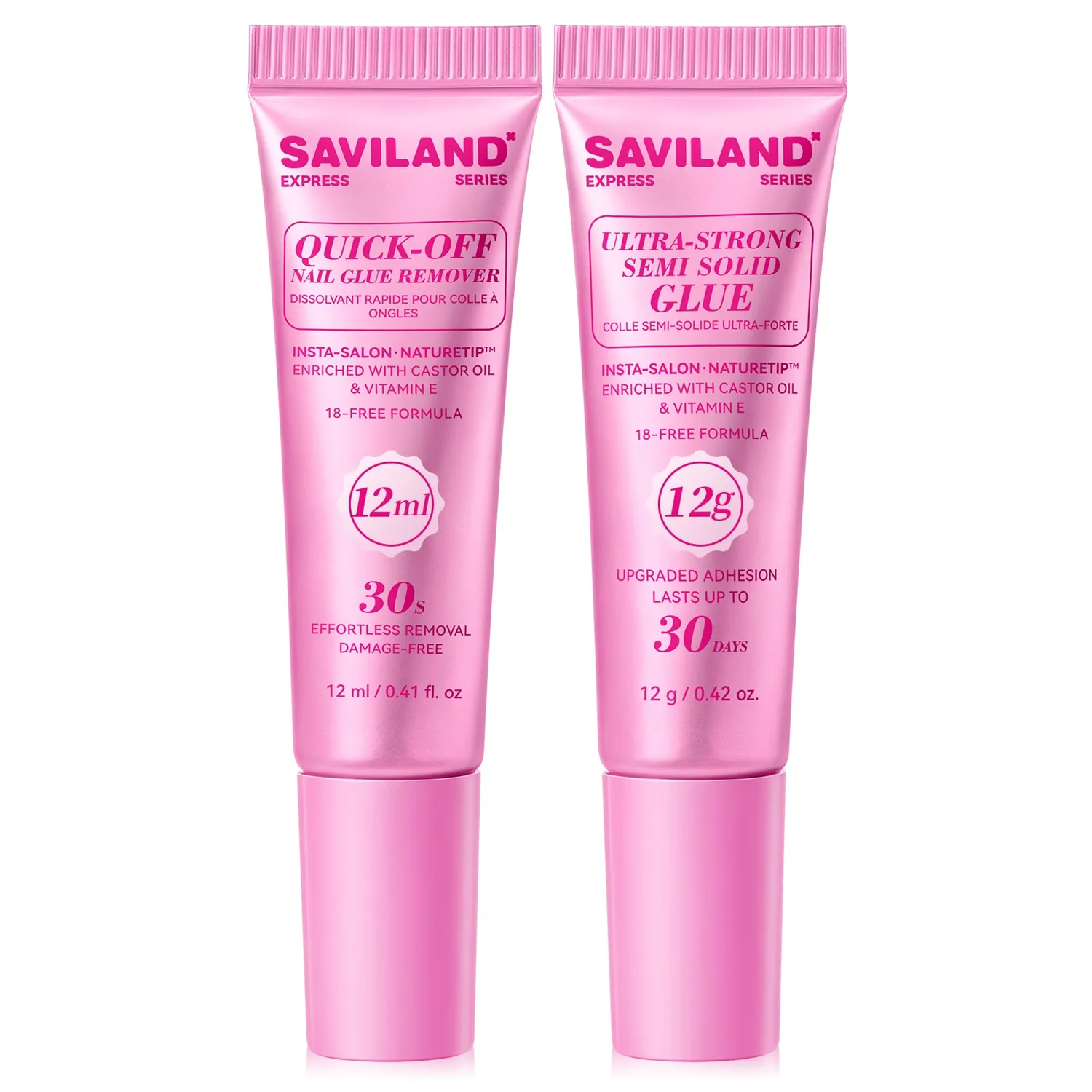 Saviland colla unghie press-on 12g + remover 12ml