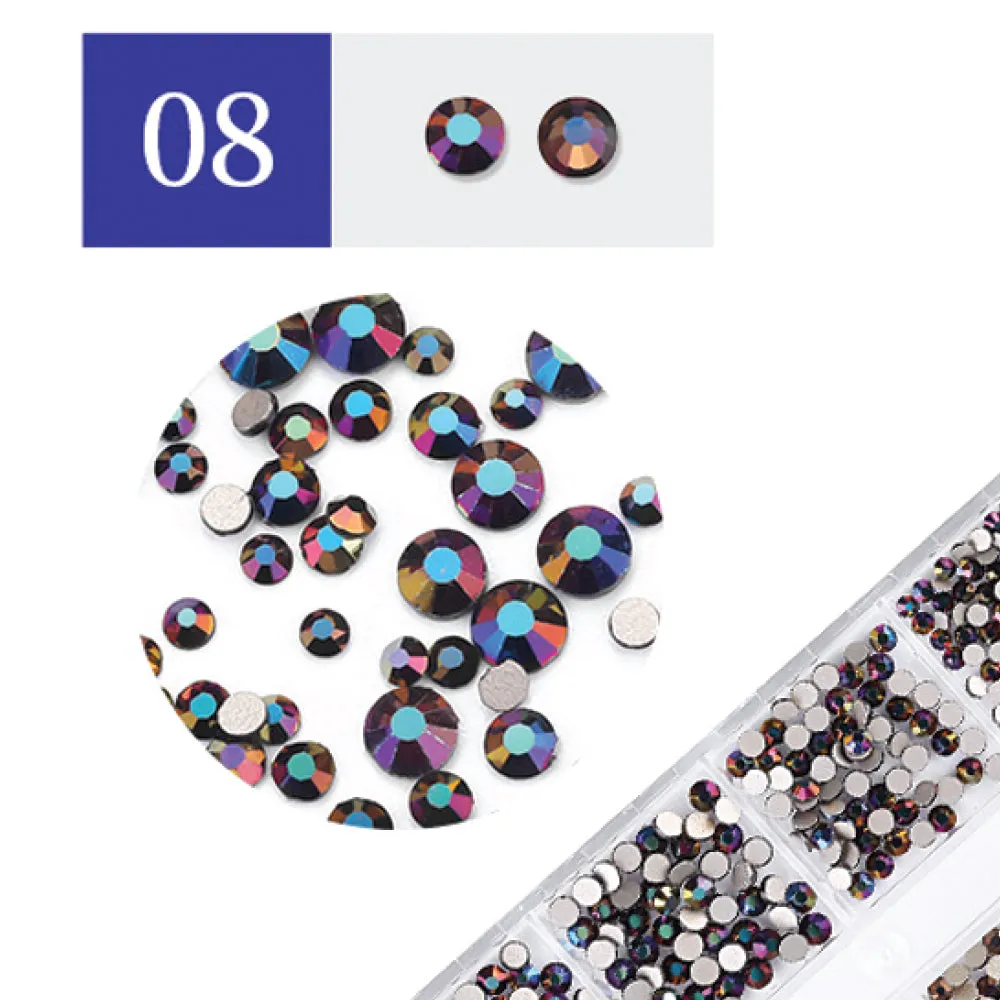 New Nails System Strass Kit 08 Cristalli Nail Art Mix Misure