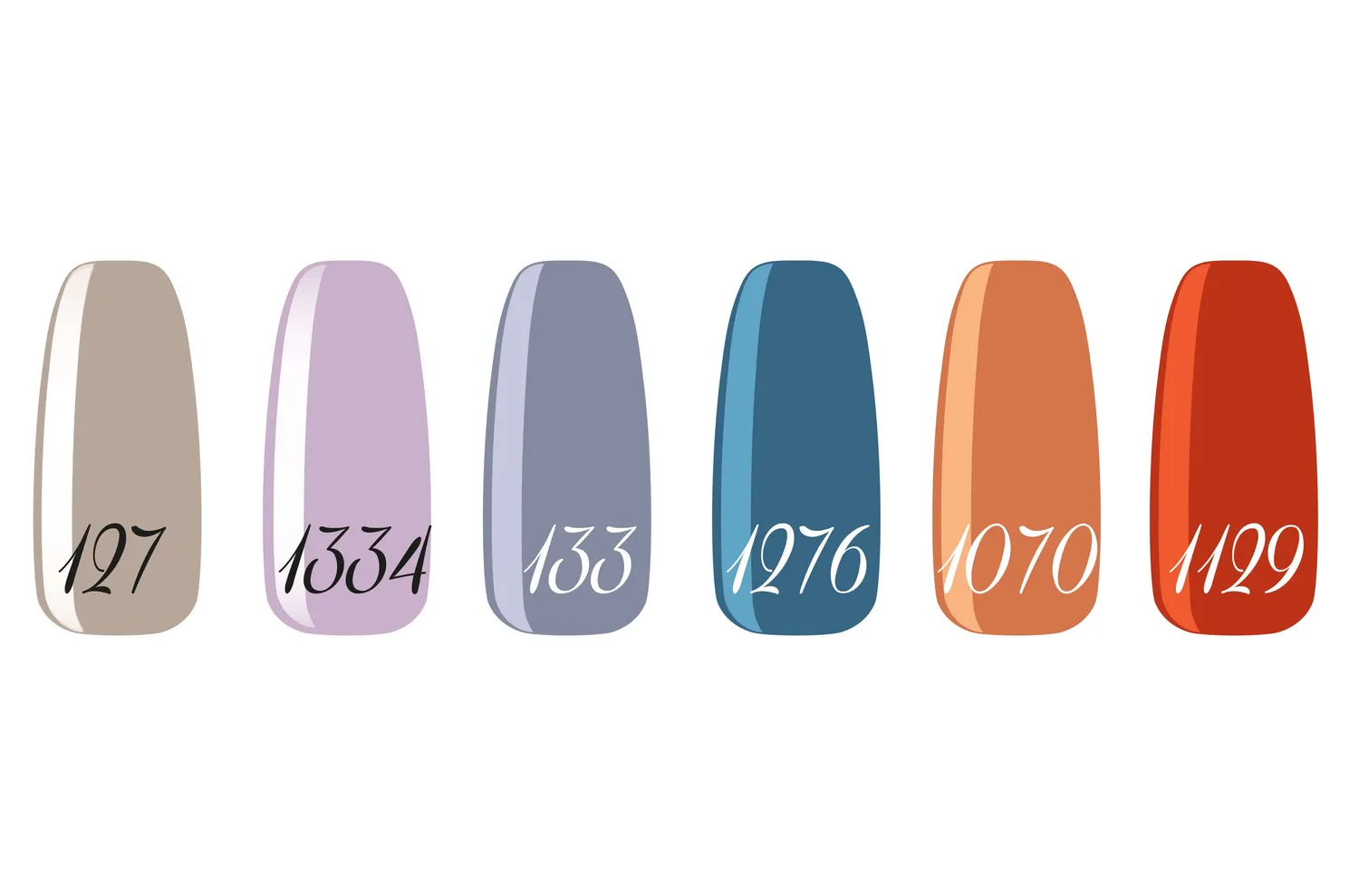 New Nails System Autunno Italiano set 6 semipermanenti coprente